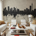 Johannesburg South Africa Skyline Concrete Mural Wallpaper - room preview 03