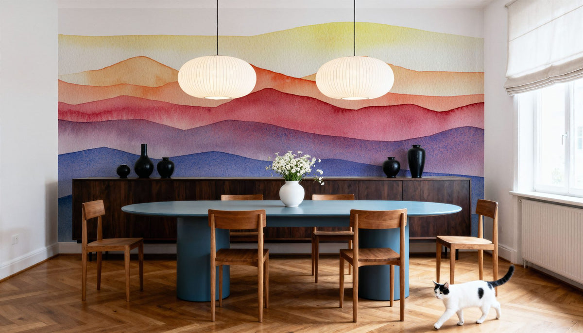 Rainbow Mountains Mural Wallpaper - room preview 03