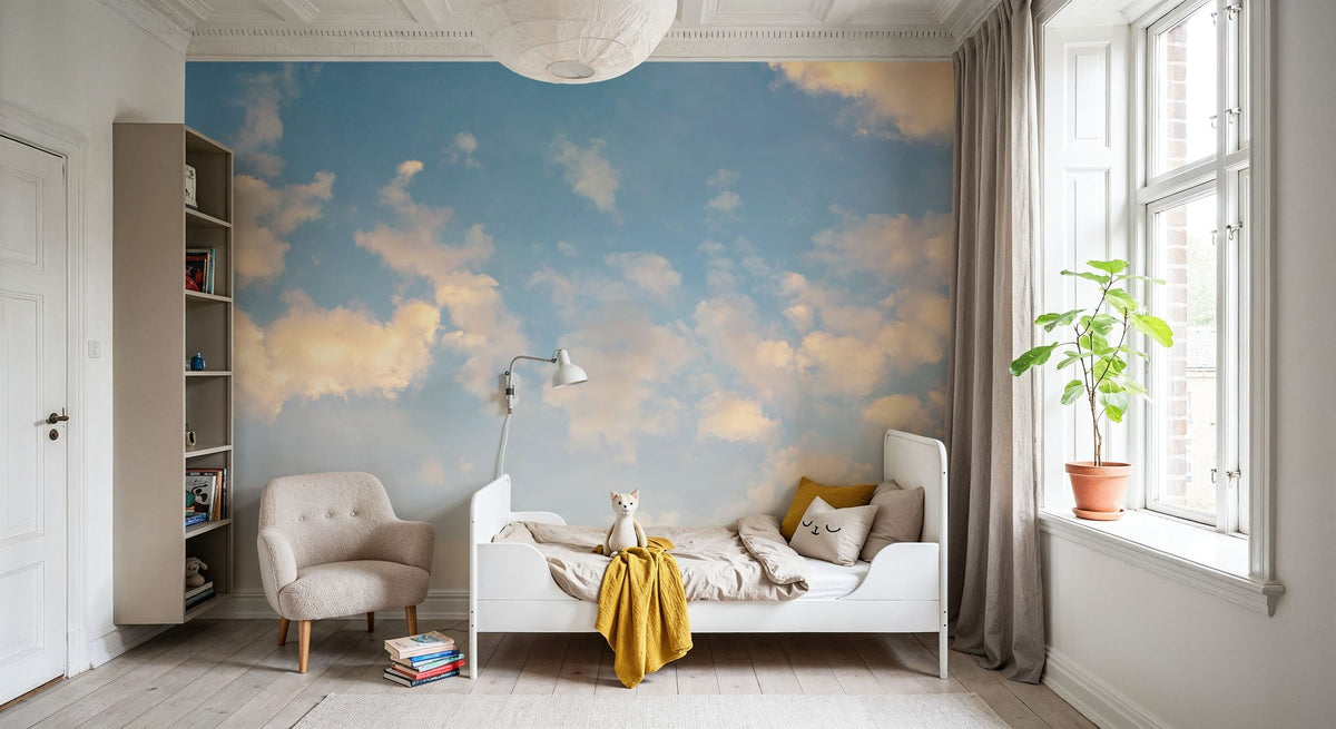 Tender Clouds Mural Wallpaper - room preview 03