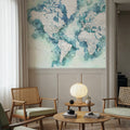 World Map Cities - Shari Mural Wallpaper - room preview 03