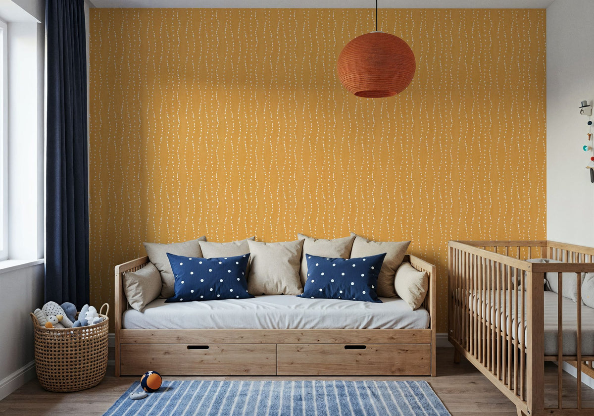 Coastal Dripping Yellow Mural Wallpaper - room preview 03