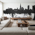 Limerick Ireland Skyline Black & White Mural Wallpaper - room preview 03
