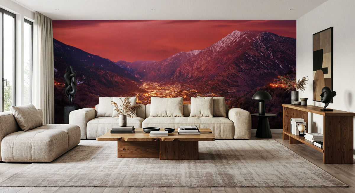 Crimson Valley Vista Mural Wallpaper - room preview 03