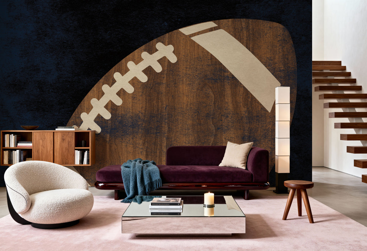Football Wood Mural Wallpaper - room preview 03