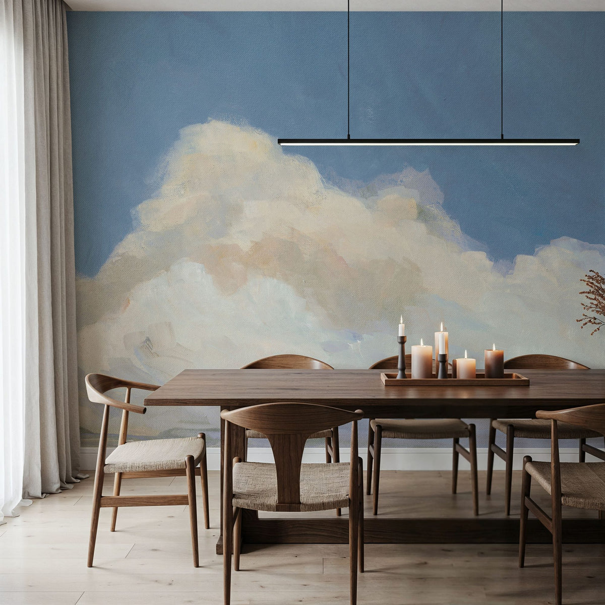 Clouds Over Low Tide Mural Wallpaper - room preview 03