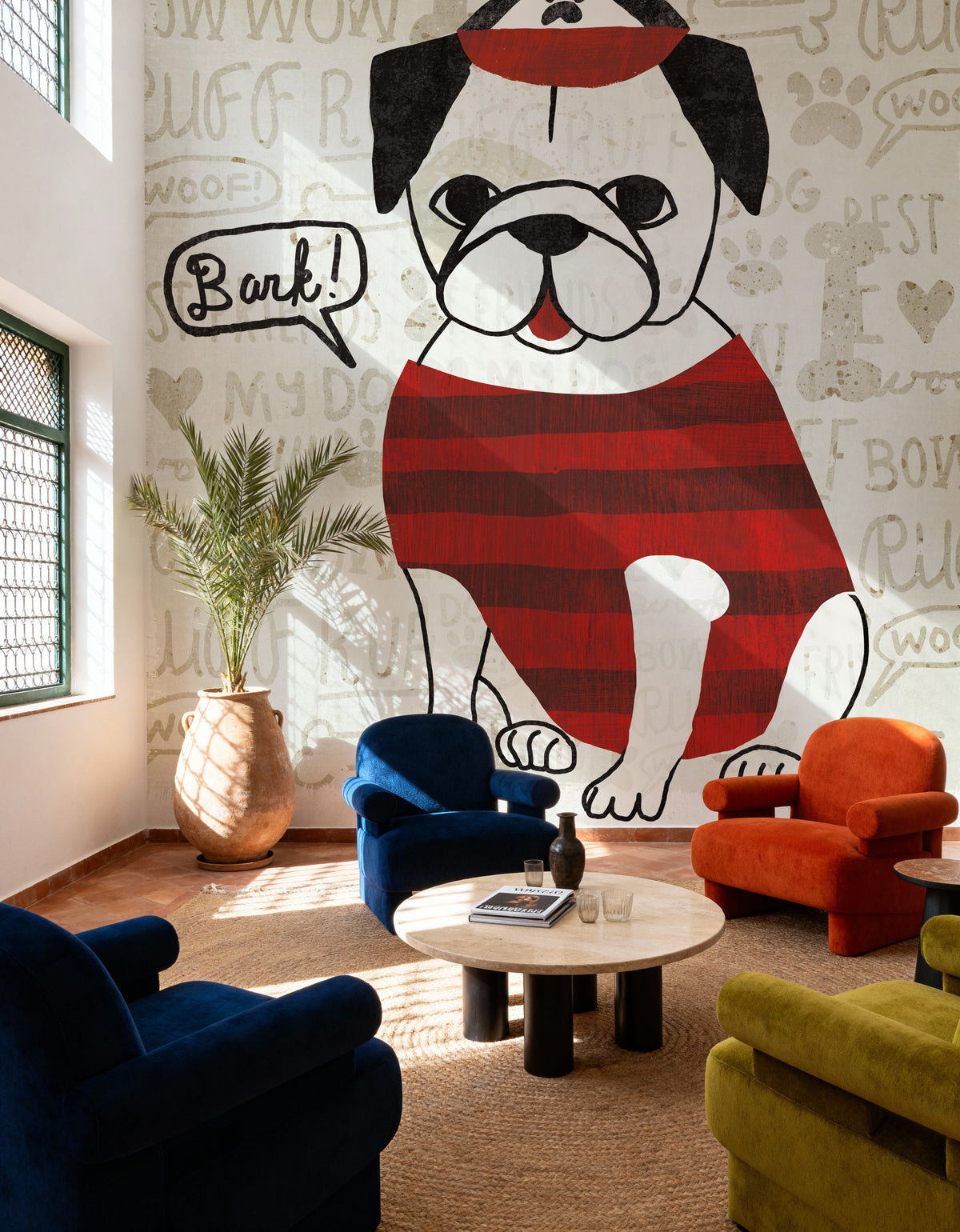 Puppy Love VII Mural Wallpaper - room preview 03