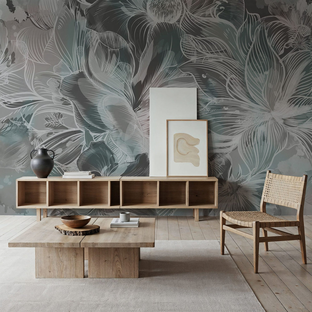 Seeing Through Leaves Green Mural Wallpaper - room preview 03