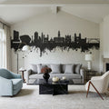 Porto Portugal Skyline Black & White Mural Wallpaper - room preview 03