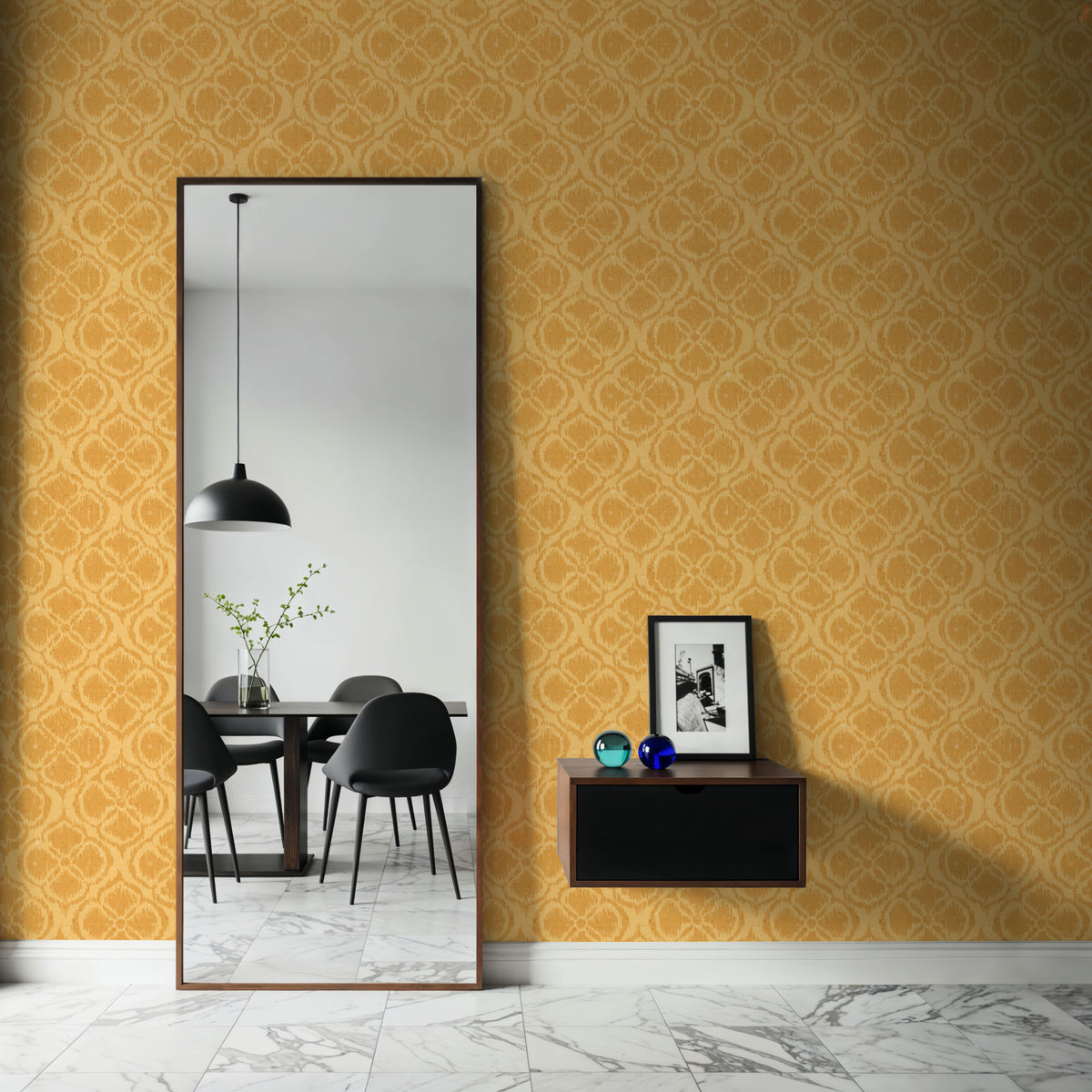Harvest Slice Yellow Mural Wallpaper - room preview 03