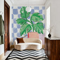Checkered Palm Mural Wallpaper - room preview 03