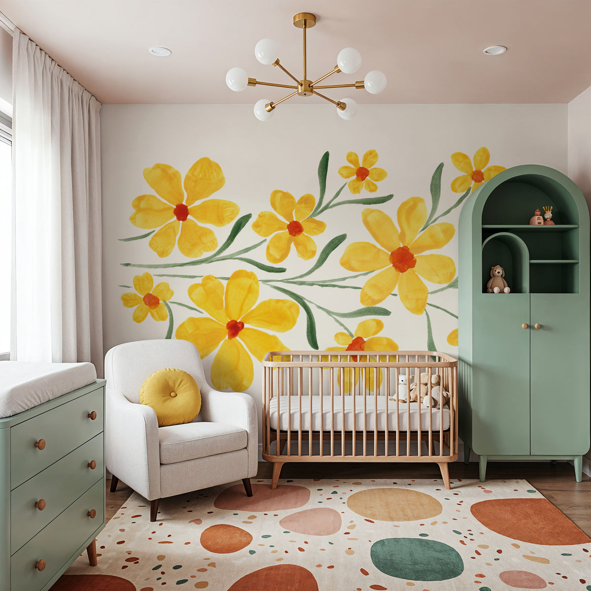 Pretty Blooms II Mural Wallpaper - room preview 03