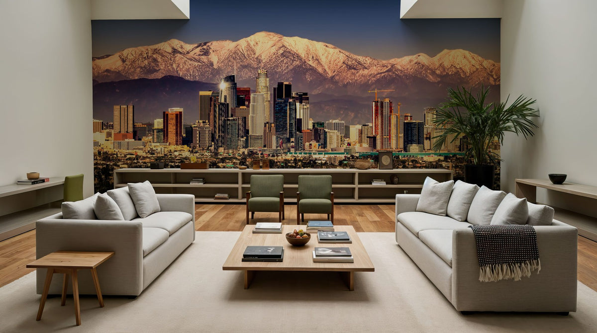 Snowcapped Mountains Los Angeles Mural Wallpaper - room preview 03