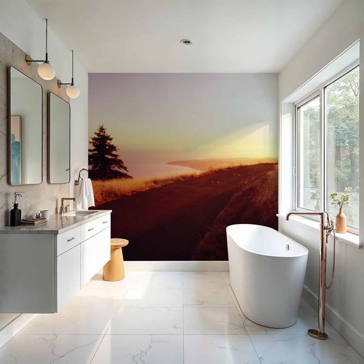 Coastal Sunset Path Mural Wallpaper - room preview 03