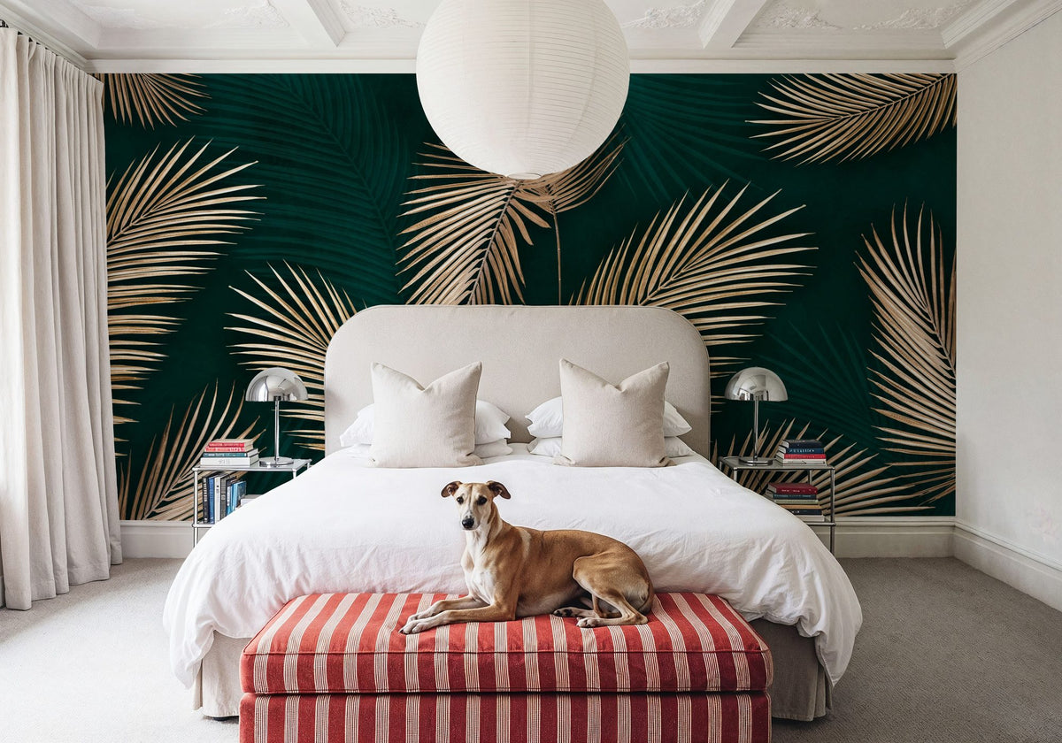 Monumental Leaf Mural Wallpaper - room preview 03