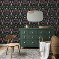 Autumn Forest Illustration, Purple Mural Wallpaper - room preview 03