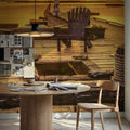 Wooden Pier At Sunset Mural Wallpaper - room preview 03