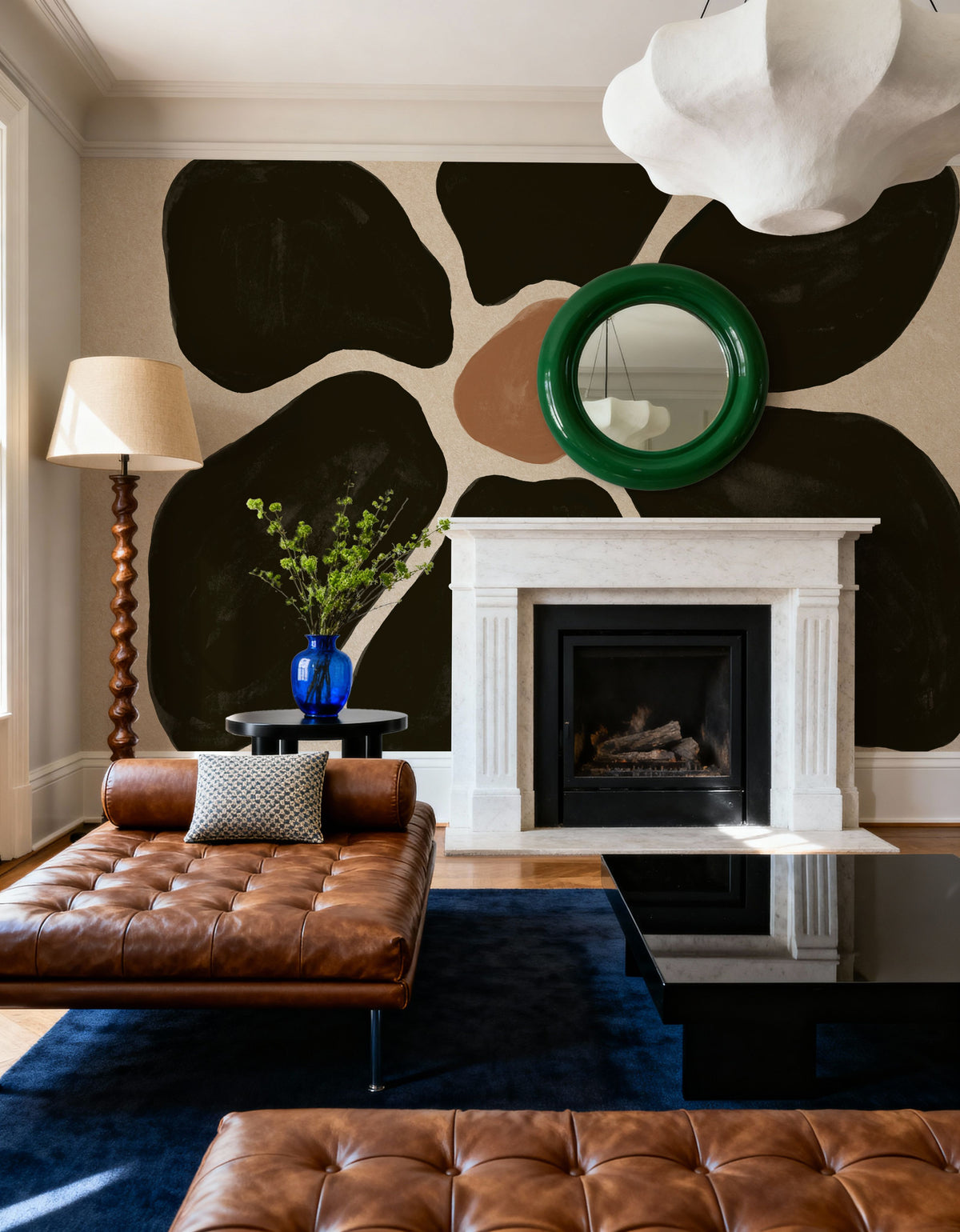 Mod Floral I Mural Wallpaper - room preview 03
