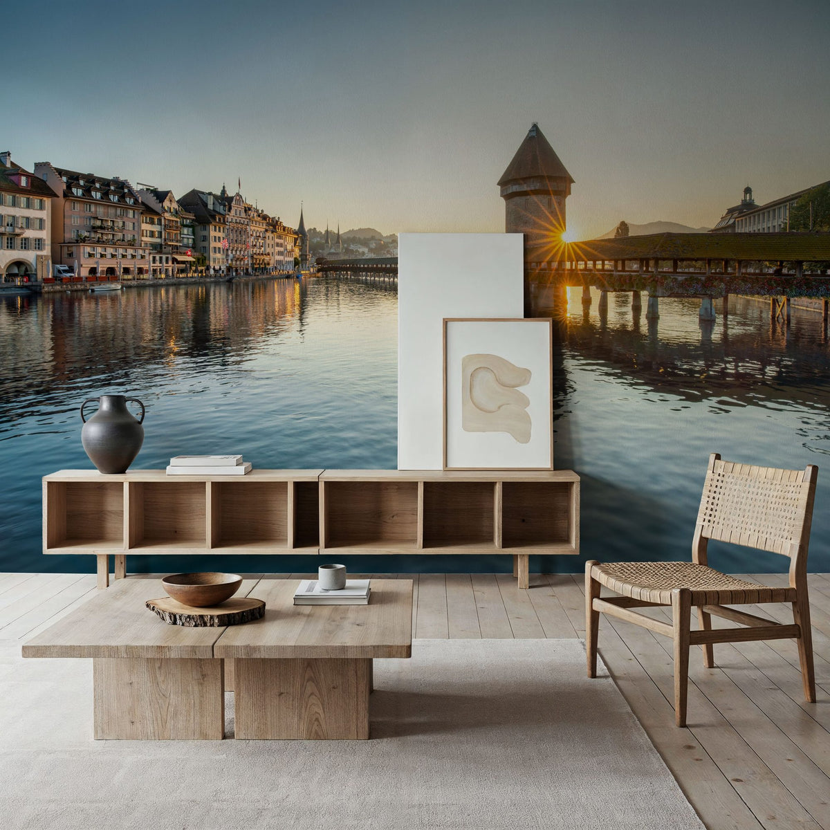 Lucerne Sunrise Mural Wallpaper - room preview 03