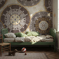 Otomi Dogs VI Neutral Mural Wallpaper - room preview 03