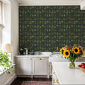 House Plant Green Mural Wallpaper - room preview 03