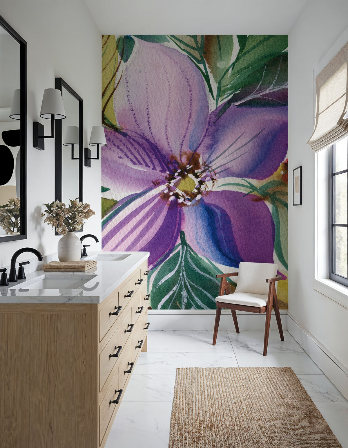 Floral Burst II Mural Wallpaper - room preview 03