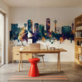 Niagara Falls Skyline Blue & Bronze Mural Wallpaper - room preview 03