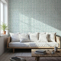 Mixed Blue Circles Mural Wallpaper - room preview 03