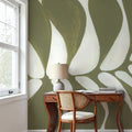 Organic Leaf Mural Wallpaper - room preview 03