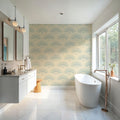 Art Deco Eye, Sky Blue Mural Wallpaper - room preview 03