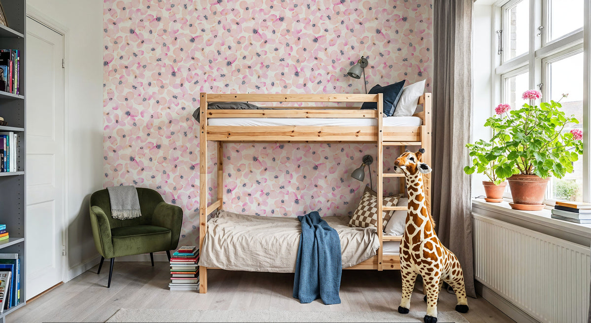 Painted Cherry Blossoms Mural Wallpaper - room preview 03