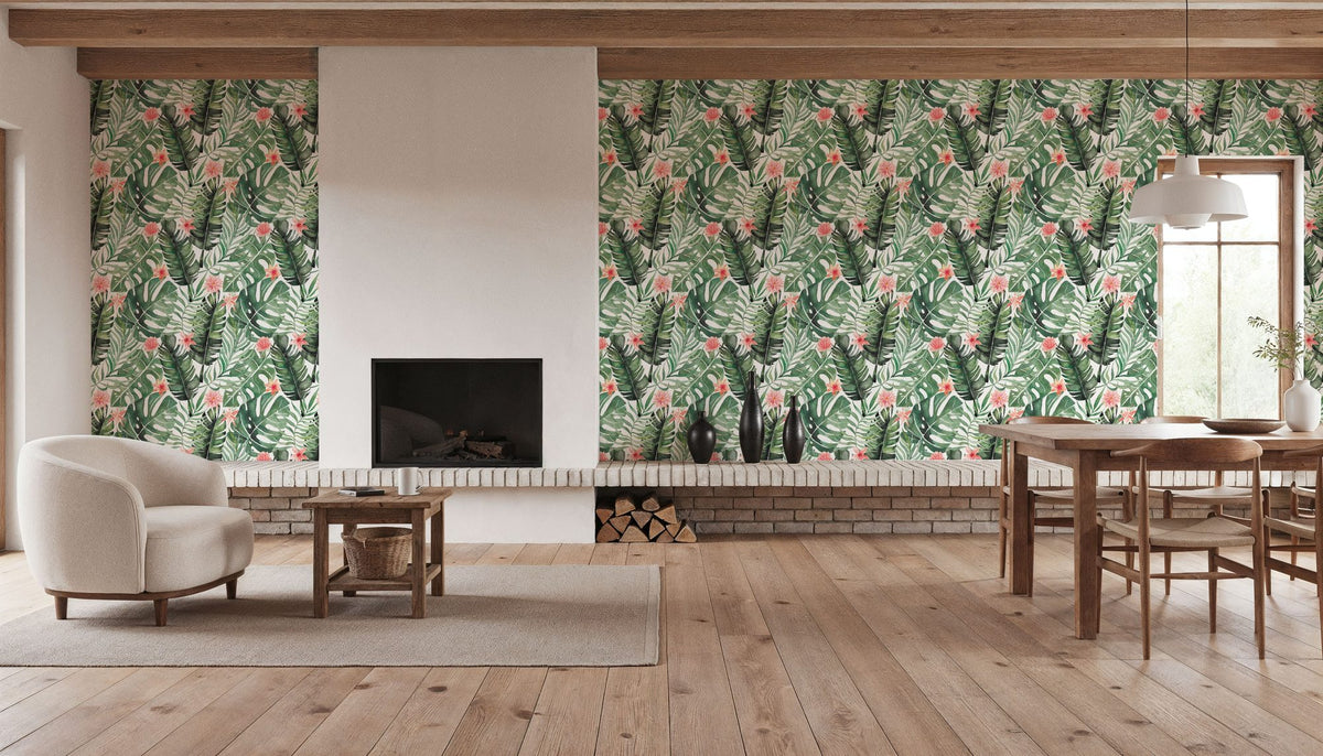 Paradise Foliage Mural Wallpaper - room preview 03