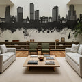 Tegucigalapa Honduras Skyline Black & White Mural Wallpaper - room preview 03