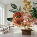 Chic Flowers Mural Wallpaper - room preview 03