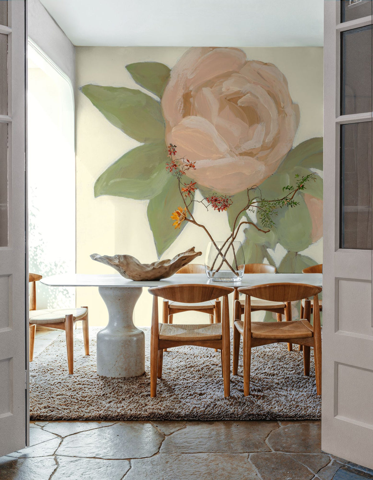 Sweet Peony Mural Wallpaper - room preview 03