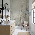 Pretty Birds Neutral Mural Wallpaper - room preview 03