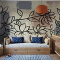 Scandinavian Floral Mural Wallpaper - room preview 03