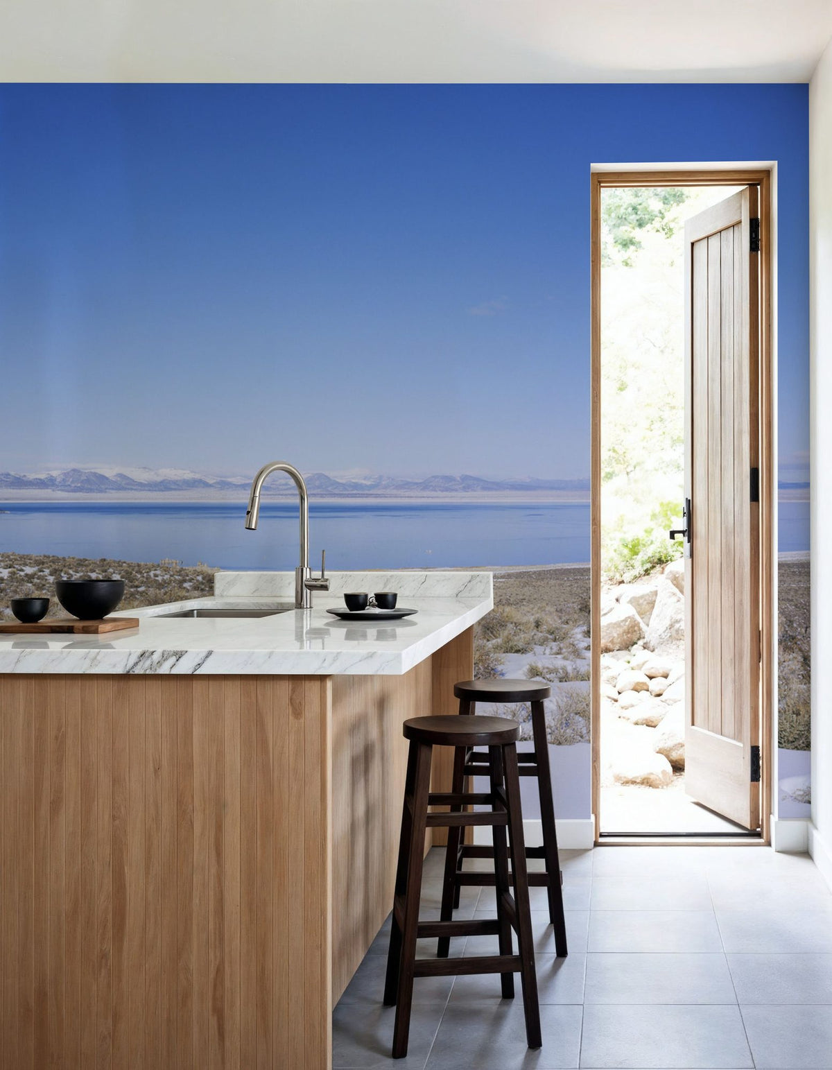 Mountain Lake Majesty Mural Wallpaper - room preview 03