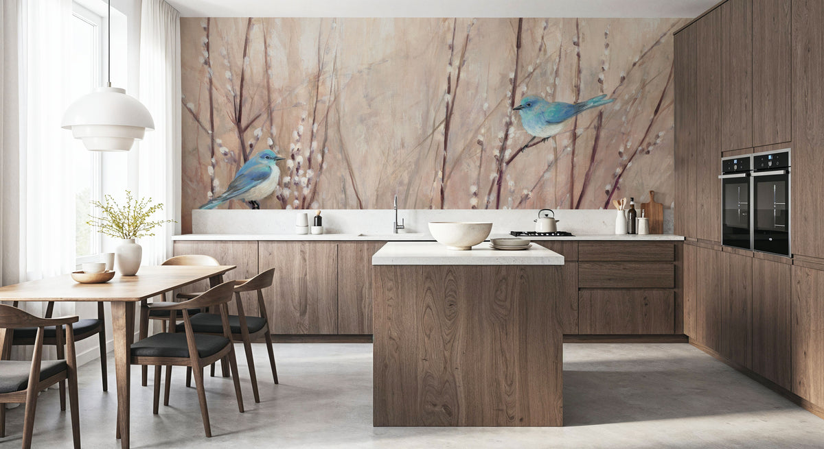 Pretty Birds Mural Wallpaper - room preview 03