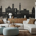 Siena Italy Skyline Concrete Mural Wallpaper - room preview 03