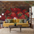 Plate of Strawberries Mural Wallpaper - room preview 03