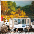 Autumn River Mural Wallpaper - room preview 03