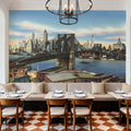 Greetings From Brooklyn Bridge Mural Wallpaper - room preview 03