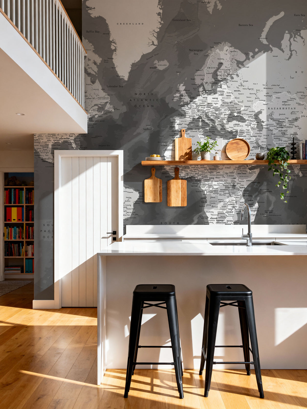 World Map Cities - Patwin Mural Wallpaper - room preview 03