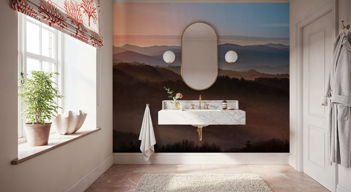 Smokey Mountains Mural Wallpaper - room preview 03