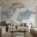 World Map Cities - Jacques Mural Wallpaper - room preview 03