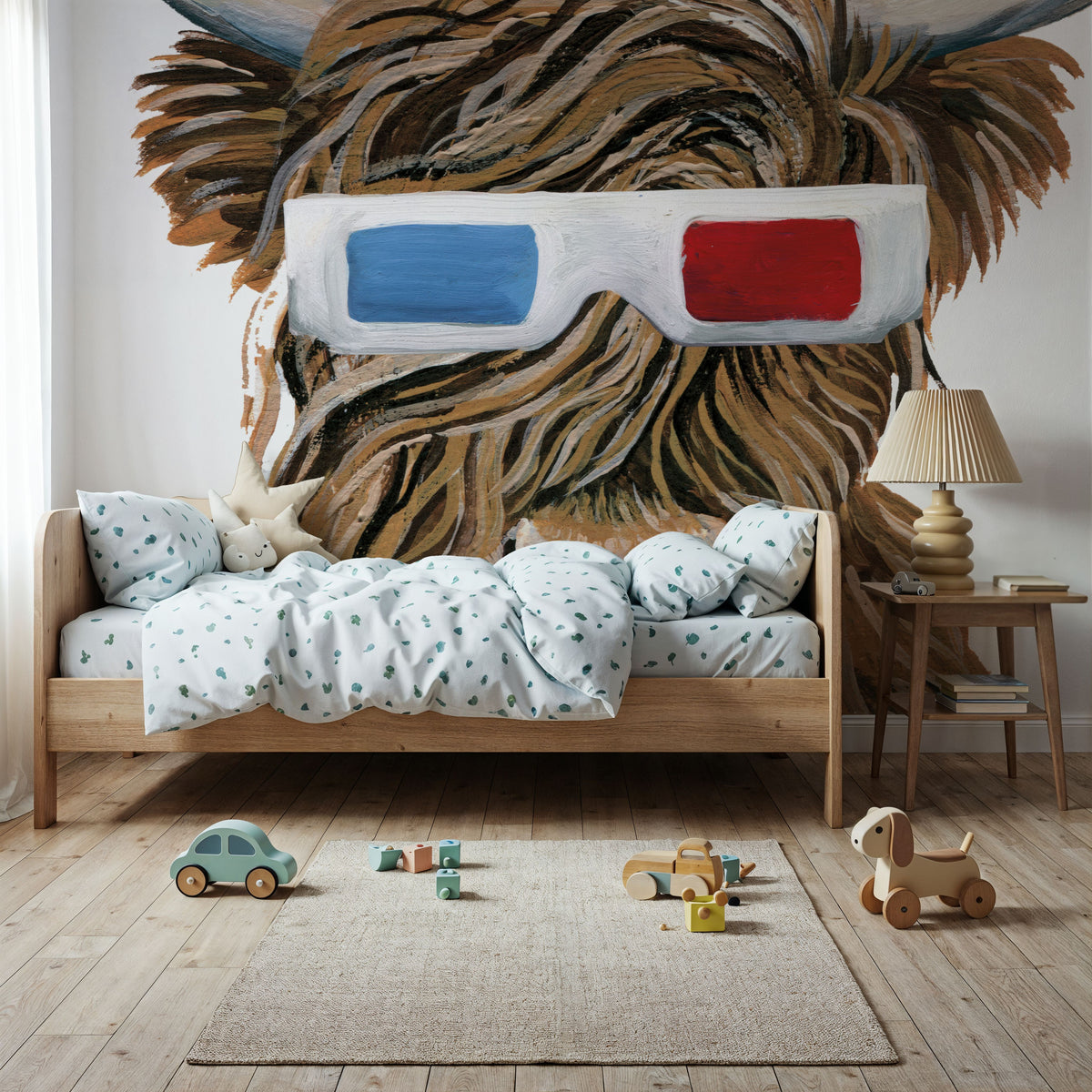 Movie Cow Popcorn Mural Wallpaper - room preview 03