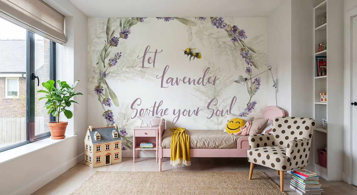 Fresh Lavender VII Mural Wallpaper - room preview 03
