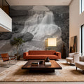 Waterfall Along the Fjarthra River Mural Wallpaper - room preview 03