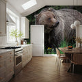 British Columbia Grizzly in a Field Mural Wallpaper - room preview 03