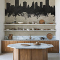 Oklahoma City Skyline Concrete Mural Wallpaper - room preview 03